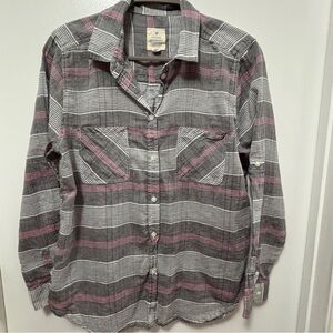 American Eagle Y2K Vintage Boyfriend Women's Button Up Shirt 100% Cotton